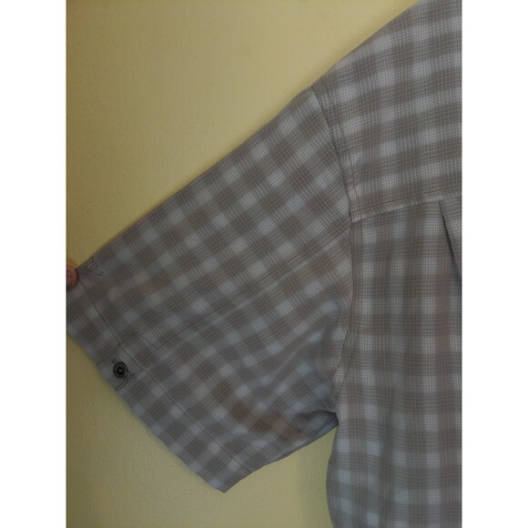 Nice COLUMBIA XCO Mens Plaid Short Sleeve Button Khaki Tan Cotton Shirt Sz L - Picture 8 of 11